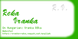 reka vranka business card